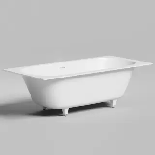 Salini Ornella Axis 190 Kit Встраиваемая ванна 190х90х60см, прямоугольная, материал: S-Sense, донный клапан "Up&Down", слив-перелив, цвет: белый глянцевый