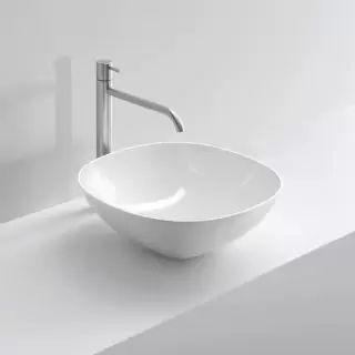 NOORTH milldue edition Раковина 42.5х42.5х14.5 см, без отв., накладная, цвет: белый