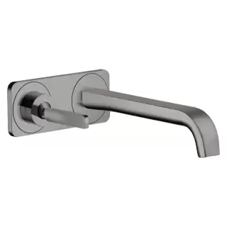 Axor Citterio E Смеситель для раковины, встраиваемый, излив: 22.1см., с панелью, цвет: полированный черный хром