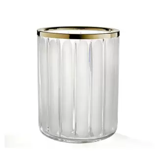 3SC Montblanc Ведро 20х20хh28см, цвет: прозрачный хрусталь/золото 24к. Lucido