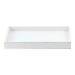 Decor Walther Brownie Tab L Лоток универсальный 28x16см, настольный, цвет: белая кожа