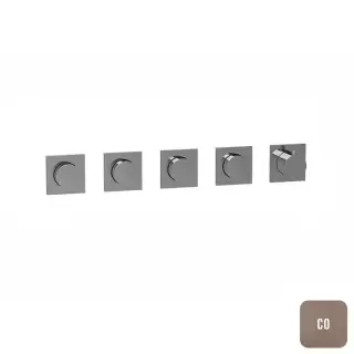 Almar Modular Смеситель для душа, встраиваемый, термостатический, цвет: Copper Brushed PVD