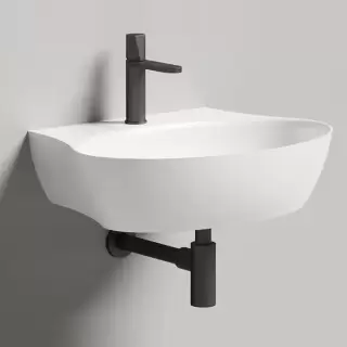 Salini Alda Wall 01 Раковина 58х45х15см., с 1 отв., сифон, слив-пер, мат-л: S-Sense, цвет: белый глянцевый