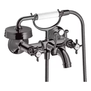 Axor Montreux Смеситель для ванны, настенный, с ручным душем, цвет: полированный черный хром