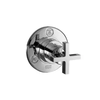 Axor Citterio Запорный/переключающий вентиль Trio/Quattro, внутристенный монтаж, с крестовой рукояткой, цвет: хром