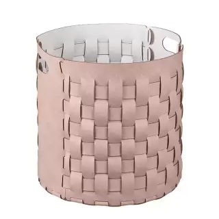 ADJ Круглая корзина Bottega, D40xH40 см., цвет: пепельная роза/устричный