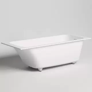 Salini Orlanda KIT Встраиваемая ванна 170х80х60cм, "Up&Down", сифон, щелевой слив-перелив, S-Stone, цвет: белый матовый