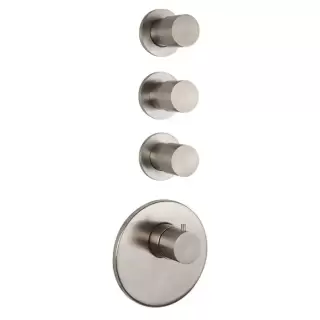 Fima Carlo Frattini Spillo Steel F3083X3INOX Смеситель для душа встроенный, термостатический, 3 запорных вентиля, внутренняя часть (F2463) в комплекте, цвет: INOX