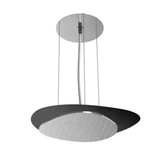 Carlo Frattini Wellness Верхний душ Cloud, подвесной, потолочный монтаж, верхняя пластина черная, цвет: хром