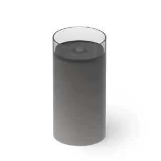 Dea Design Pedestal Basin Раковина 40х40х82см., напольная, без отв., Glasstech, прозрачная смола, цвет: Smoky Black R4