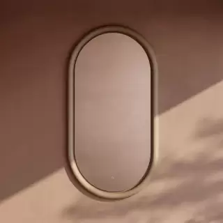 Artceram Milano Зеркало 55х100 см в керамической раме с LED-подсветкой и сенсорным выключателем, цвет: marrone matera