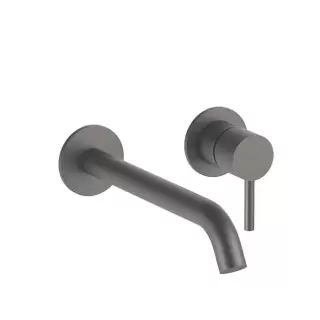 Fantini Nostromo Смеситель для раковины, встраиваемый, однорычажный, излив: 25см., внешняя часть, цвет: Matt Gun Metal PVD