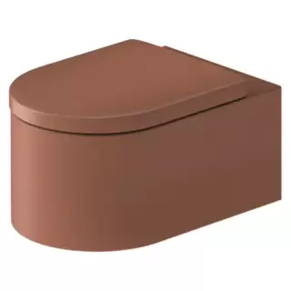 Duravit Millio Унитаз подвесной, 37х57см.,  декор "Smooth", крепление в компл., цвет: матовая корица