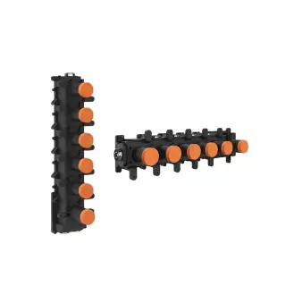 Gessi Origini Встраиваемая часть настенного термостатического смесителя с 5 запорными вентилями