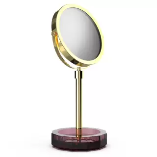 Decor Walther KR KSA Kristall Зеркало косметическое, настольное, цвет: Rich Burgundy/золото