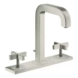 Axor Citterio Смеситель для раковины 170, на 3 отв., с панелью, с донным клапаном, цвет: сталь