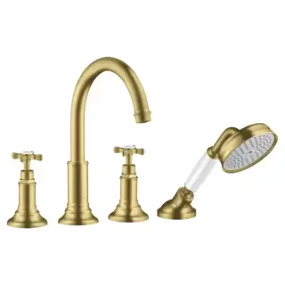 Axor Montreux Смеситель на борт ванны, на 4 отв., с ручным душем, цвет: шлифованная медь