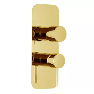 Carlo Frattini Spillo Up Смеситель для душа встроенный, с переключателем на 2/3 источника, цвет: золото