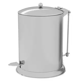 Devon&Devon Waltz Ведро для мусора, с крышкой и педалью, напольный, цвет: хром
