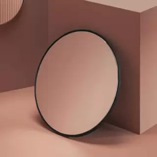 Artceram Зеркало &Oslash; 85 см в металлической раме с LED-подсветкой и сенсорным выключателем, цвет: черный матовый