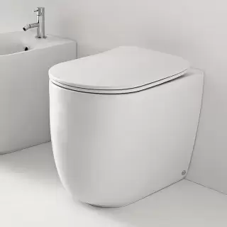 Kerasan Nolita Унитаз безободковый пристенный 55х35 см, с креплениями WB5N, цвет: Белый матовый