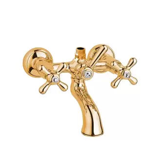 Nicolazzi Nuova Brenta Смеситель для ванны, с переключателем ванна/душ, вывод сверху 3/4" (для душ. стойки), цвет: Gold Brass