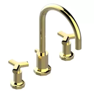 THG Les Ondes Смеситель для раковины, на 3 отв., цвет: Soft matt gold