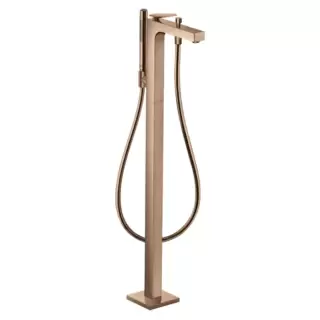 Axor Citterio Смеситель для ванны, напольный, с ручным душем, текстура, цвет: полированное красное золото