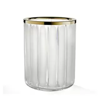 3SC Montblanc Урна 20хh28х20 см, цвет: прозрачный хрусталь/латунь