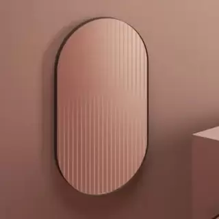 Artceram Зеркало Arco 50х90 см в металлической раме, цвет: moka