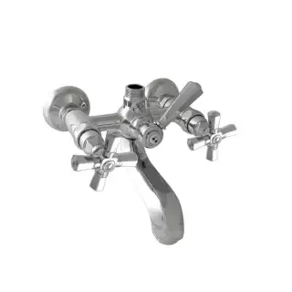 Nicolazzi Teide Four Смеситель для ванны для душевой стойки настенный, цвет: хром