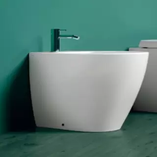 Simas Lft Spazio биде приставное 53х34см, с 1 отв. под смеситель, цвет: белый