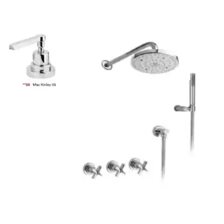 Nicolazzi M.Croce Душевой набор: верхний душ d20 см, комплект ручного душа, встроенный смес. с перекл. цвет: хром