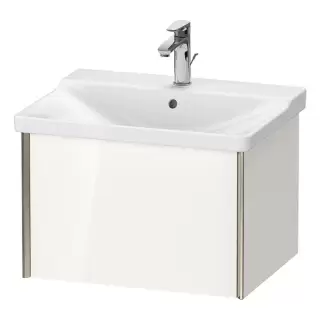Duravit XViu Тумба подвесная 61x46.9x40.5см, с раковиной, 1 ящик, цвет: белый глянцевый/champagne matt