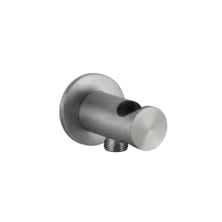 Gessi Shower316 Держатель для душевой лейки с выводом воды на 1/2", цвет: шлифованная сталь