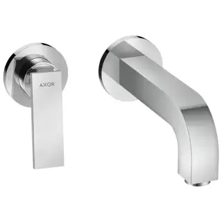 Axor Citterio Смеситель для раковины, встраиваемый, излив 220 мм, с розетками, внешняя часть, цвет: хром