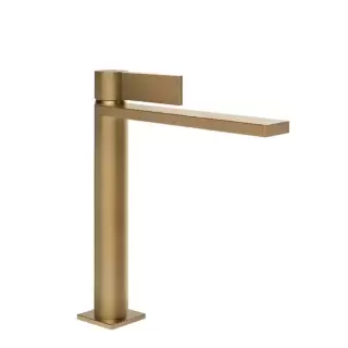 Gessi Inverso Diamantato Смеситель для раковины, 1 отв., с донным клапаном "Stop&Go", цвет: Warm Bronze Br PVD