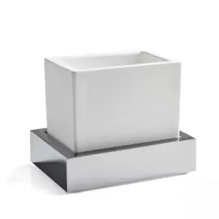 3SC SK 3.0 Стакан подвесной, композит Solid Surface, цвет: белый/хром