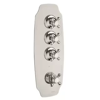 Carimali Colonial Смеситель термостатический, встраиваемый, на 3 выхода, цвет: хром