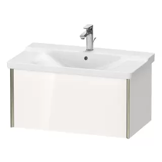 Duravit XViu Тумба подвесная 81x46.9x40.5см, с раковиной, 1 ящик, цвет: белый глянцевый/champagne matt