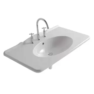 Globo Paestum Раковина 100х55х20 см, с 1 отв., цвет: белый