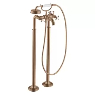 Axor Montreux Смеситель для ванны, напольный, с ручным душем, цвет: шлифованное красное золото