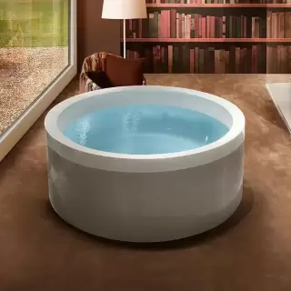 Gruppo Treesse EOS 160 Ванна 160xh66см., модель VTL со сливной колонкой с панелями для установки в центре, цвет: белый