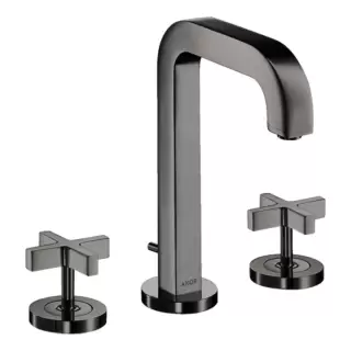 Axor Citterio Смеситель для раковины 170, на 3 отв., с донным клапаном, цвет: полированный черный хром