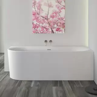 KNIEF Fresh Left Ванна пристенная, угол справа, 180х80х60см, цвет: белый