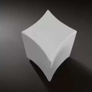 Kerasan Artwork Столик декоративный на стальной основе "QUADRI", 55х45х41 см, напольный, цвет: белый глянцевый