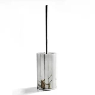 3SC RIGATO Туалетный ёршик, напольный, цвет: натуральный ALABASTRO/хром