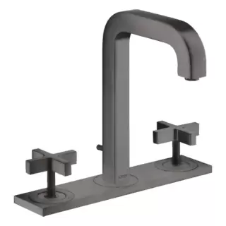 Axor Citterio Смеситель для раковины 170, на 3 отв., с панелью, с донным клапаном, цвет: шлифованный черный хром