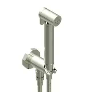 THG Les Ondes Гигиенический душ, с настенным держателем, подводом воды и шлангом 125см., цвет: Matt nickel