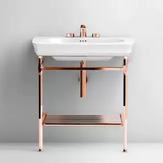 Artceram Civitas Металическая структура Quadra 55х44хh80,5см, полка сетка, напольная, цвет: розовое золото